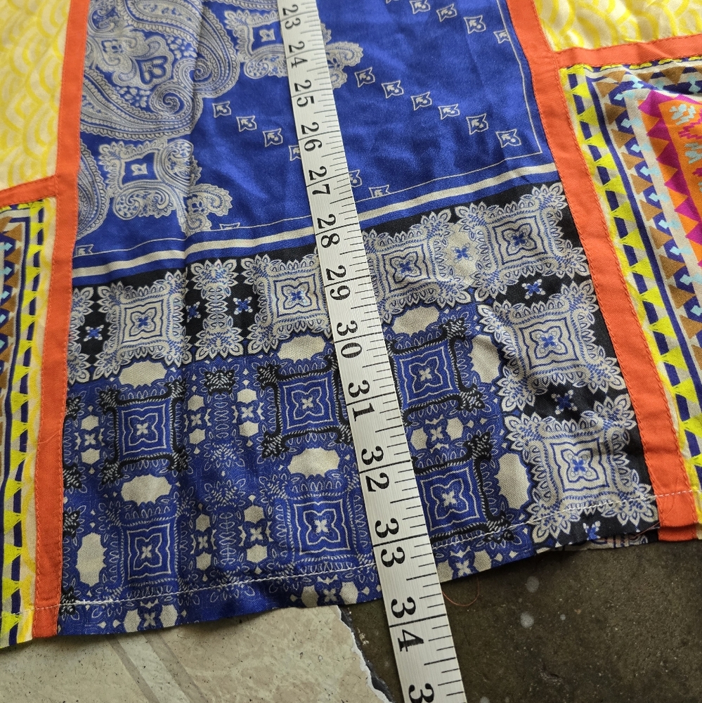 Johnny Was Arden Mixed Print Silk Kimono Tunic Top - Picture 5 of 9